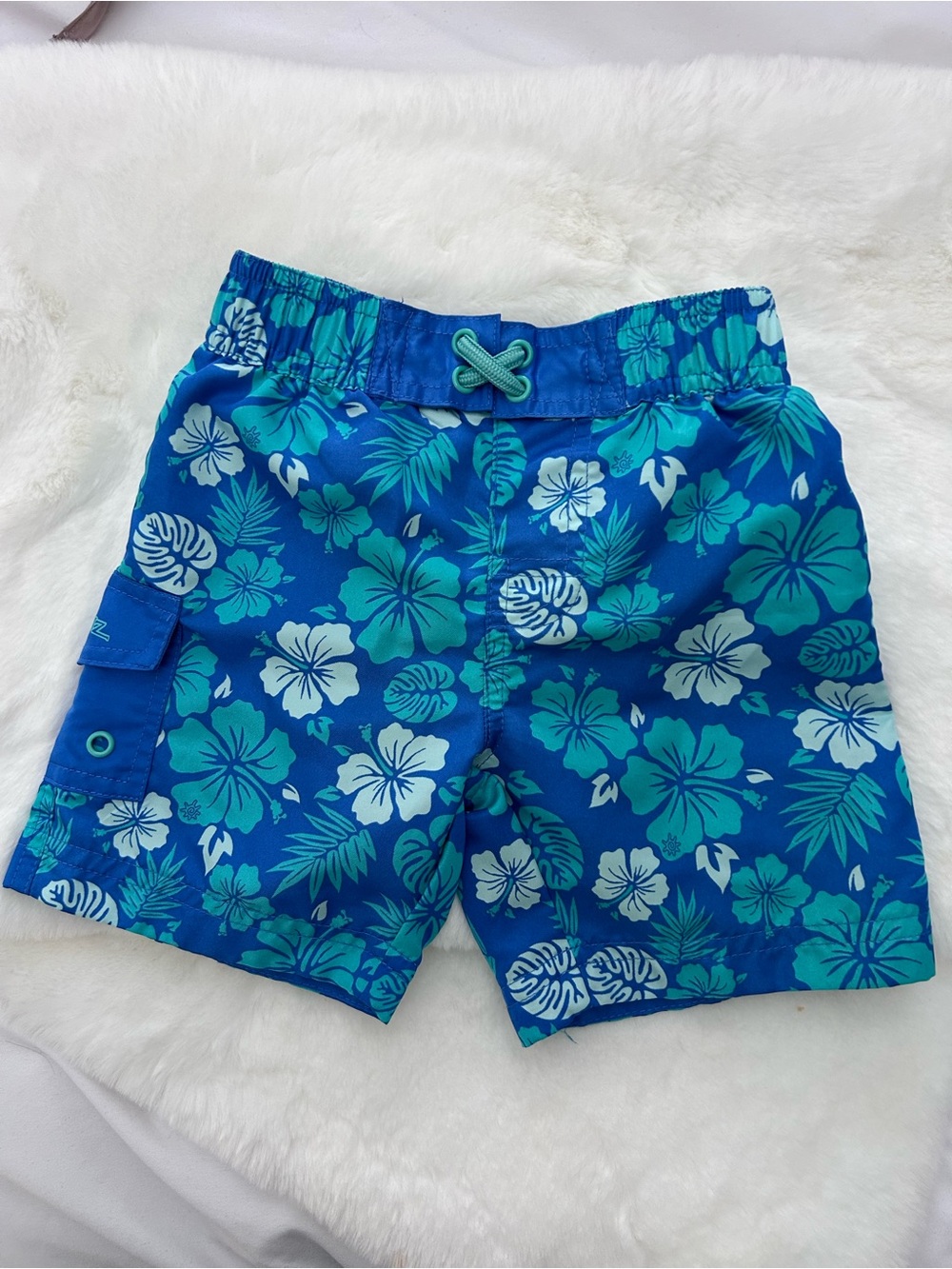 Skin Blue & Teal Floral Swim Shorts